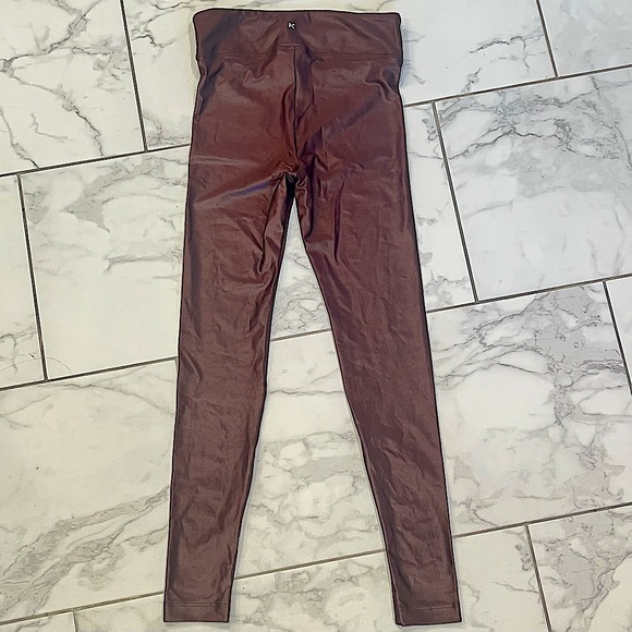Koral Lustrous Max High Rise Shiny Leggings in Bordeaux - Picture 4 of 16